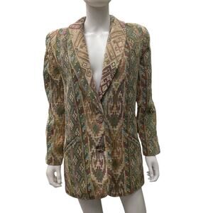 Gorgeous Vintage Felicia Belle Women’s Tapestry Blazer Size M/ L Buttons Pockets